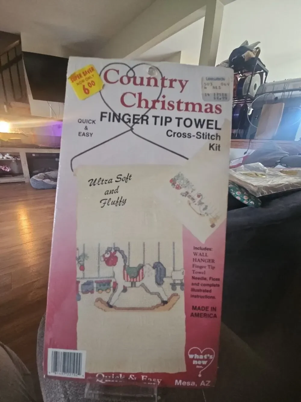 Country Christmas Cross Stitch Kit Finger Tip Towel Quick And Easy Kit New